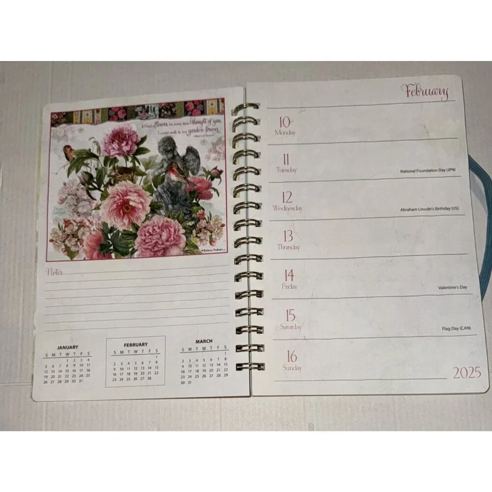 Lang‎ Garden Botanicals 2025 Spiral Engagement Planner w